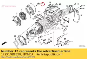 honda 17291GBF830 bullone, impostazione dell'elemento - Il fondo