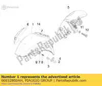 66652800AH, Piaggio Group, guarda-lamas dianteiro     , Novo