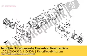 honda 13011MCA305 conjunto de anéis, pistão (padrão) - Lado inferior