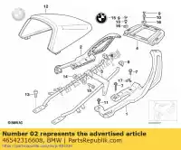 46542316608, BMW, case holder right - gepaeckbruecke  bmw  1100 1150 1992 1993 1994 1995 1996 1997 1998 1999 2000 2001 2002 2003 2004, New