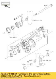 Kawasaki 921520803 colar, 12,2x17,3x62,5 - Lado inferior