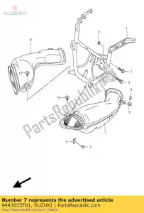 Suzuki 9443035F01 tubo, presa d'aria - Il fondo