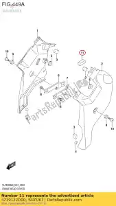 suzuki 4719122D00 borracha - Lado inferior