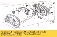 37250MAT611, Honda, conjunto tachometr honda cbr super blackbird xx cbr1100xx 1100 , Nuevo