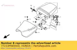 Aqui você pode pedir o mola, abridor de assento traseiro em Honda , com o número da peça 77233MW0000:
