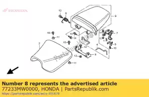 honda 77233MW0000 mola, abridor de assento traseiro - Lado inferior