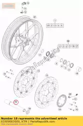 Aqui você pode pedir o roda dianteira do eixo 05 em KTM , com o número da peça 61009081000: