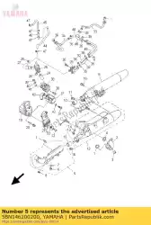 Ici, vous pouvez commander le tuyau d'échappement assy 2 auprès de Yamaha , avec le numéro de pièce 5BN146200200: