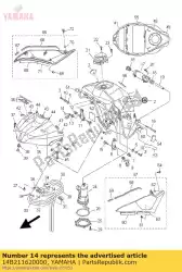 Aqui você pode pedir o suporte, cabo de embreagem em Yamaha , com o número da peça 14B211620000: