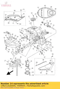 yamaha 14B211620000 suporte, cabo de embreagem - Lado inferior