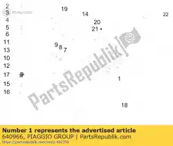 Ici, vous pouvez commander le faisceau de câbles auprès de Piaggio Group , avec le numéro de pièce 640966: