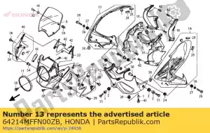 Honda 64214MFFN00ZB conjunto de capucha, r. fr. lado (wl - Lado inferior