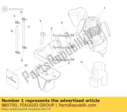 Aqui você pode pedir o carburador cpl. Em Piaggio Group , com o número da peça 880790: