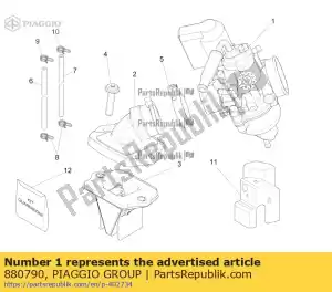 Piaggio Group 880790 carburador cpl. - Lado inferior