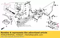 45462HR0F00, Honda, pince b, fr. tuyau de frein honda  trx 420 500 520 2012 2017 2018 2019 2020, Nouveau