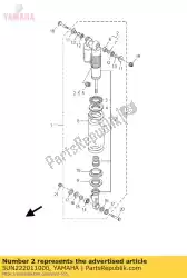 Qui puoi ordinare ammortizzatore sub assy da Yamaha , con numero parte 5UN222011000: