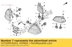 Here you can order the light assy., license (12v from Honda, with part number 33720MCA003: