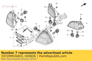 Honda 33720MCA003 light assy., license (12v - Bottom side