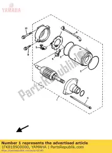 yamaha 1FK818900000 starting motor unit - Bottom side