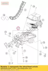 ktm 90606001044 caixa de filtro cpl. - Lado inferior