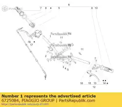 Ici, vous pouvez commander le guidon avec u. P. Auprès de Piaggio Group , avec le numéro de pièce 6725084: