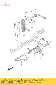 yamaha 5TG841660100 llanta, tapa del faro 2 - Lado inferior