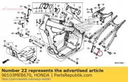 Qui puoi ordinare bullone, flangia, 8x18 da Honda , con numero parte 90103MEB670: