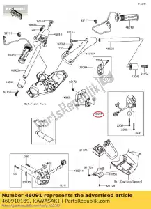 kawasaki 460910189 housing-assy-control, rh zg1400 - Onderkant