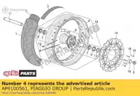 AP9100561, Piaggio Group, Roda dianteira 3,5 x 17 