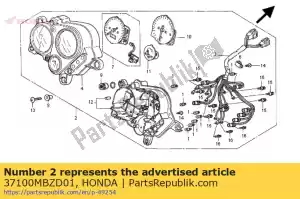 Honda 37100MBZD01 grzebie? z miernikiem - Dół