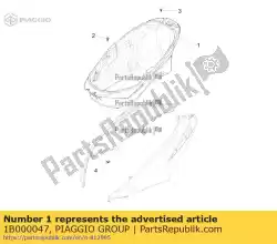 Qui puoi ordinare compartimento del casco da Piaggio Group , con numero parte 1B000047: