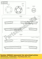 999940596, Kawasaki, tanque decalstripe anthrac en650 kawasaki vulcan 650 2015, Novo