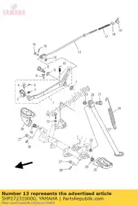 yamaha 5HP272310000 stang, rem - Onderkant