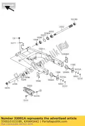 Qui puoi ordinare arm-comp-swing, zr750l8f nero da Kawasaki , con numero parte 33001010318R: