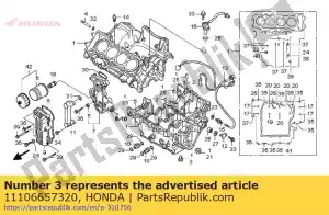 Honda 11106657320 bout, afdichting, - Onderkant