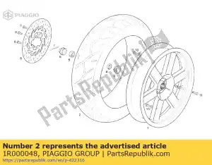 Piaggio Group 1R000048 neumático trasero - Lado inferior