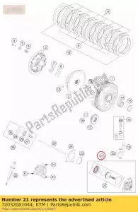 ktm 72032061044 output cilinder cpl. - Onderkant