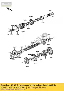 Kawasaki 920271595 collar, piñón eng - Lado inferior