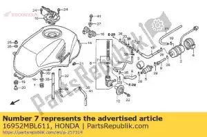 honda 16952MBL611 screen set, fuel strainer - Bottom side