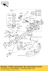 kawasaki 110541912 bracket zr1000b7f - Bottom side