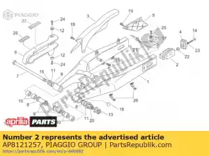 Piaggio Group AP8121257 chain tens plate pair - Left side