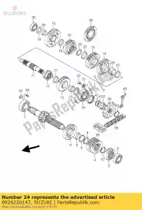 suzuki 0926220147 rodamiento, 20x52x7 - Lado inferior