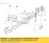 895284, Piaggio Group, fork stanchion dx aprilia  rsv rsv4 rsv4 tuono tuono zd4ke000 zd4keu zd4kya00 zd4kyua zd4rkl00zd4rkl01 1000 1100 2011 2012 2013 2015 2016 2017 2018 2019 2020 2021 2022, New