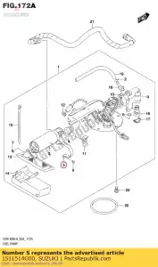 suzuki 1511514G00 houder - Onderkant