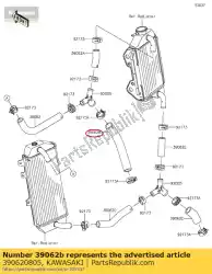 01 slangkoeling,fit.-cilinder van Kawasaki, met onderdeel nummer 390620805, bestel je hier online: