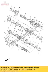 yamaha 902092932900 arruela (3vd) - Lado inferior