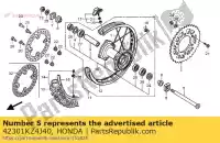 42301KZ4J40, Honda, Essieu, rr. roue honda cr crf 125 250 450 2000 2001 2002 2003 2004 2005 2006 2007 2008 2009 2011 2012 2013, Nouveau