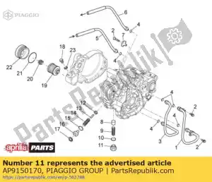 Piaggio Group AP9150170 klepsluitschroef m14x1,5 - Onderkant