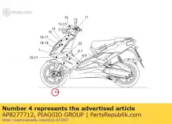 Here you can order the rh front fairing dec. I from Piaggio Group, with part number AP8277712: