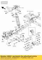 39007015326M, Kawasaki, braccio susp, unitrack, f.m.gr kawasaki d tracker 125 , Nuovo